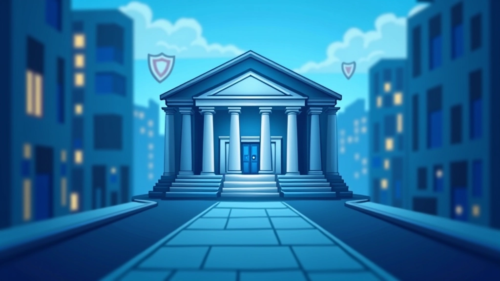 Symboles de protection bancaire et garanties financières sur fond de données numériques