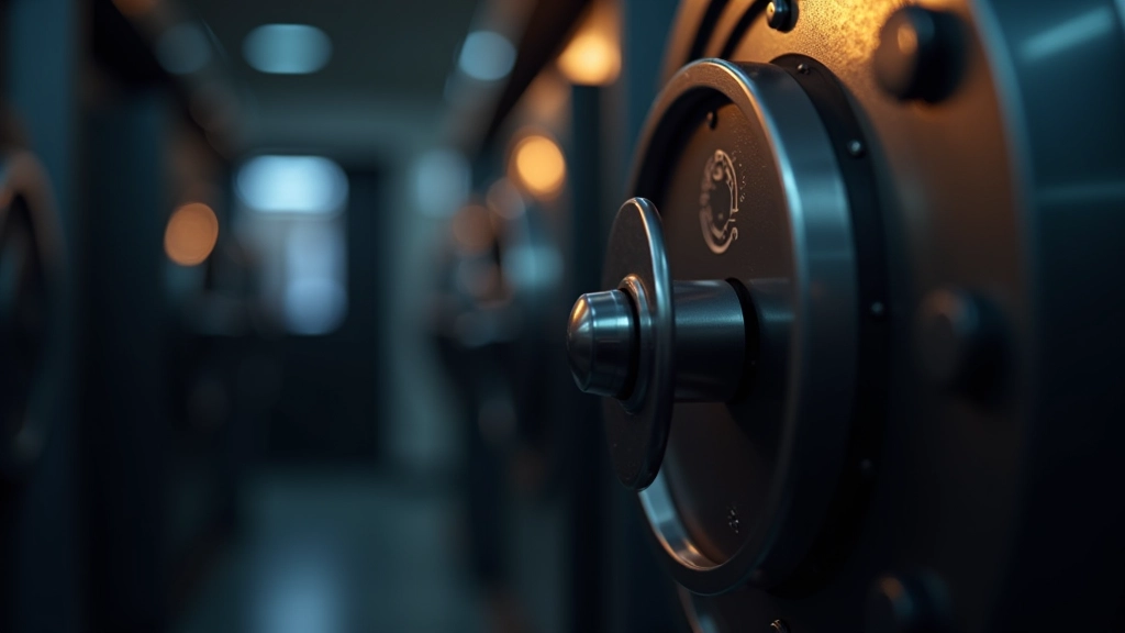 Représentation sécurisée d'un coffre-fort bancaire symbolisant la protection des dépôts