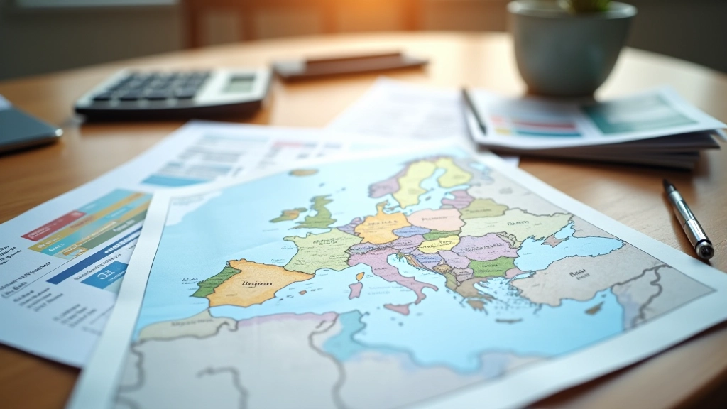 Carte de l'Europe avec connexions numériques illustrant les paiements transfrontaliers instantanés